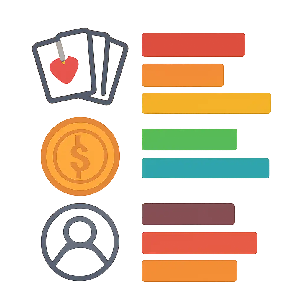 Infographic comparing options using coloured bars and, Teen Patti Gold Games, Bonuses and Referral Rewards