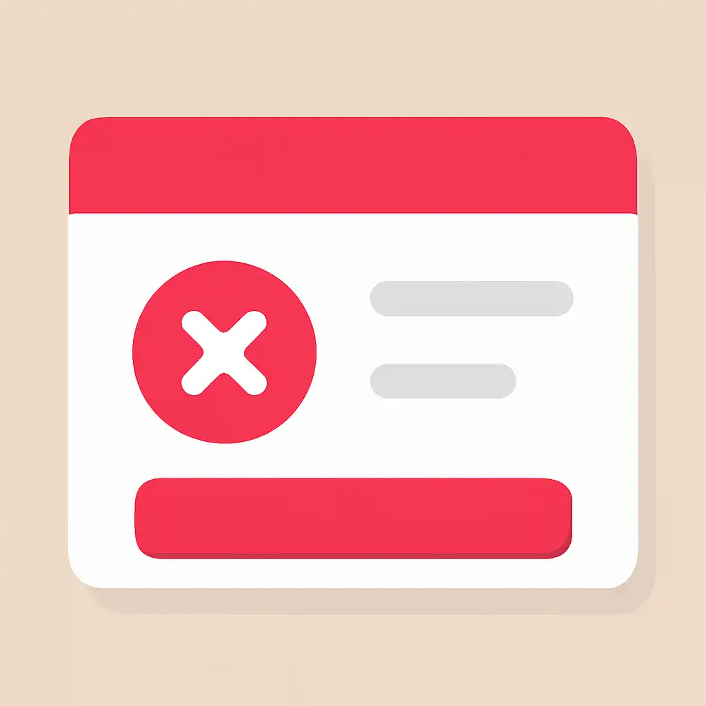 Close-up of button or form field for failed transactions, Teen Patti Gold